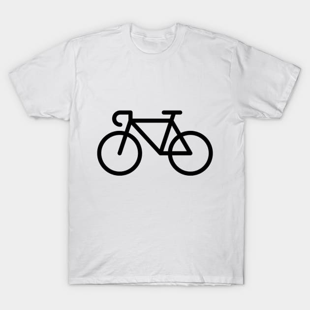 Racing Bicycle / Bike (Icon / Pictogram / Pictograph / Black) T-Shirt by MrFaulbaum